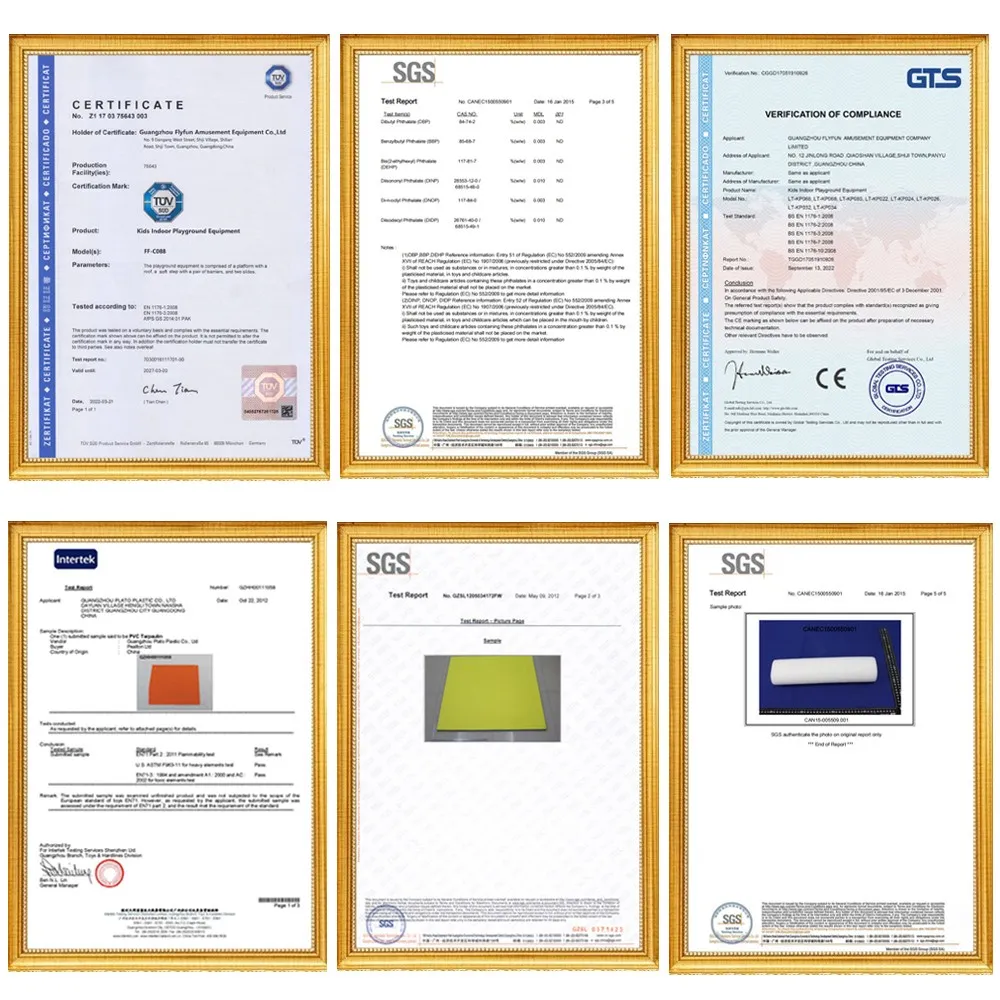 Commercial Indoor Trampoline certificate Commercial Indoor Trampoline certificate