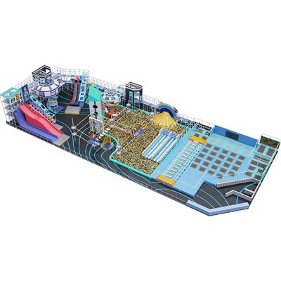 Pàirc Trampoline Adventure a-staigh